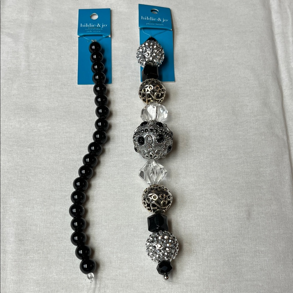 Black and Silver Bead Set by Hildie & Jo